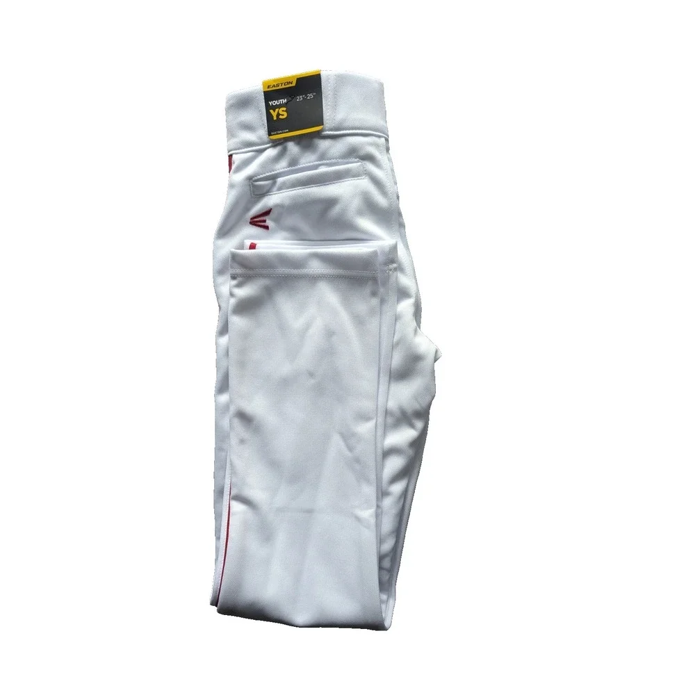 Easton Rival+ Youth Piped Pant | White/Red | Youth Small Waist 23-25